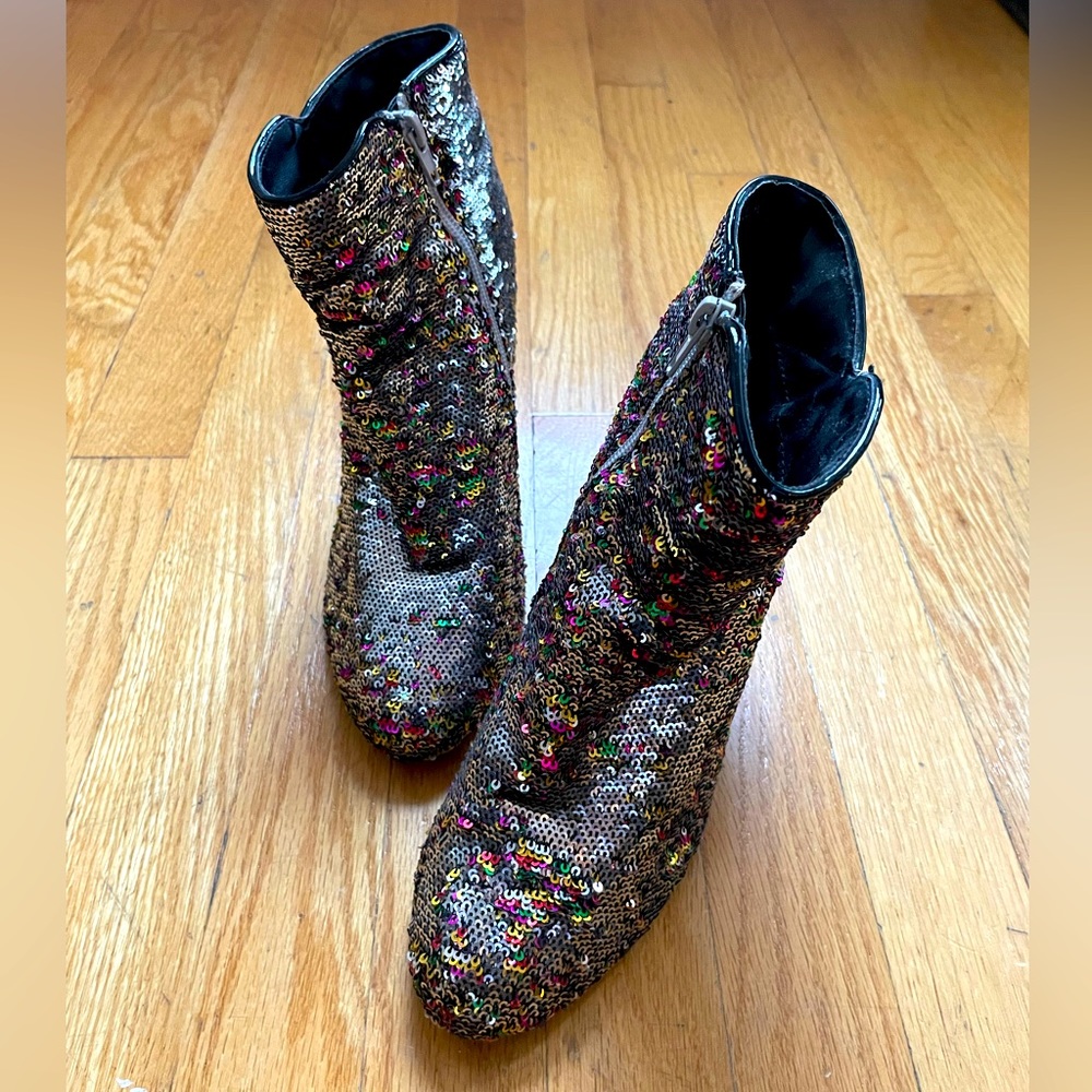 Sequin Boots